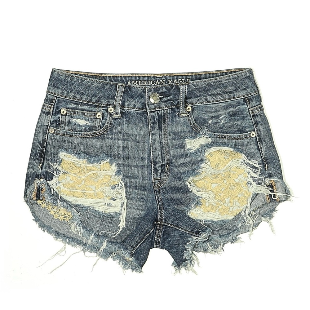American Eagle Outfitters Ripped Blue Jean Shorts
